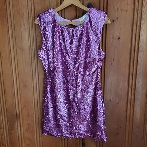 Plum Sequin Party Dress